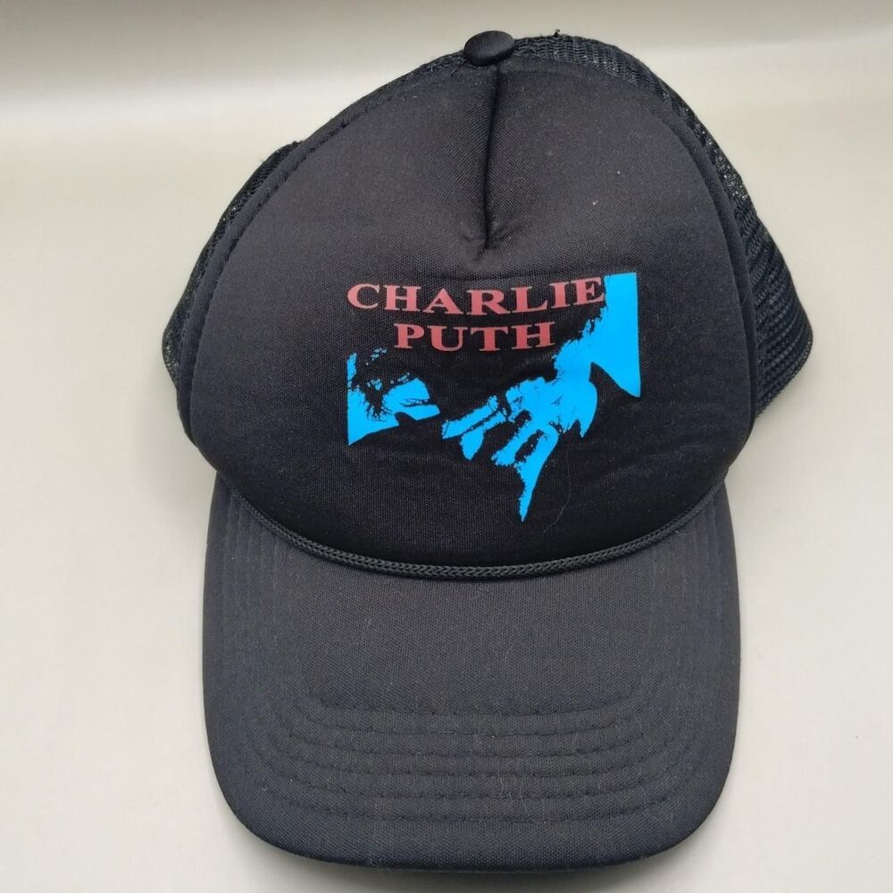 Charlie Puth Concert black polyester trucker cap